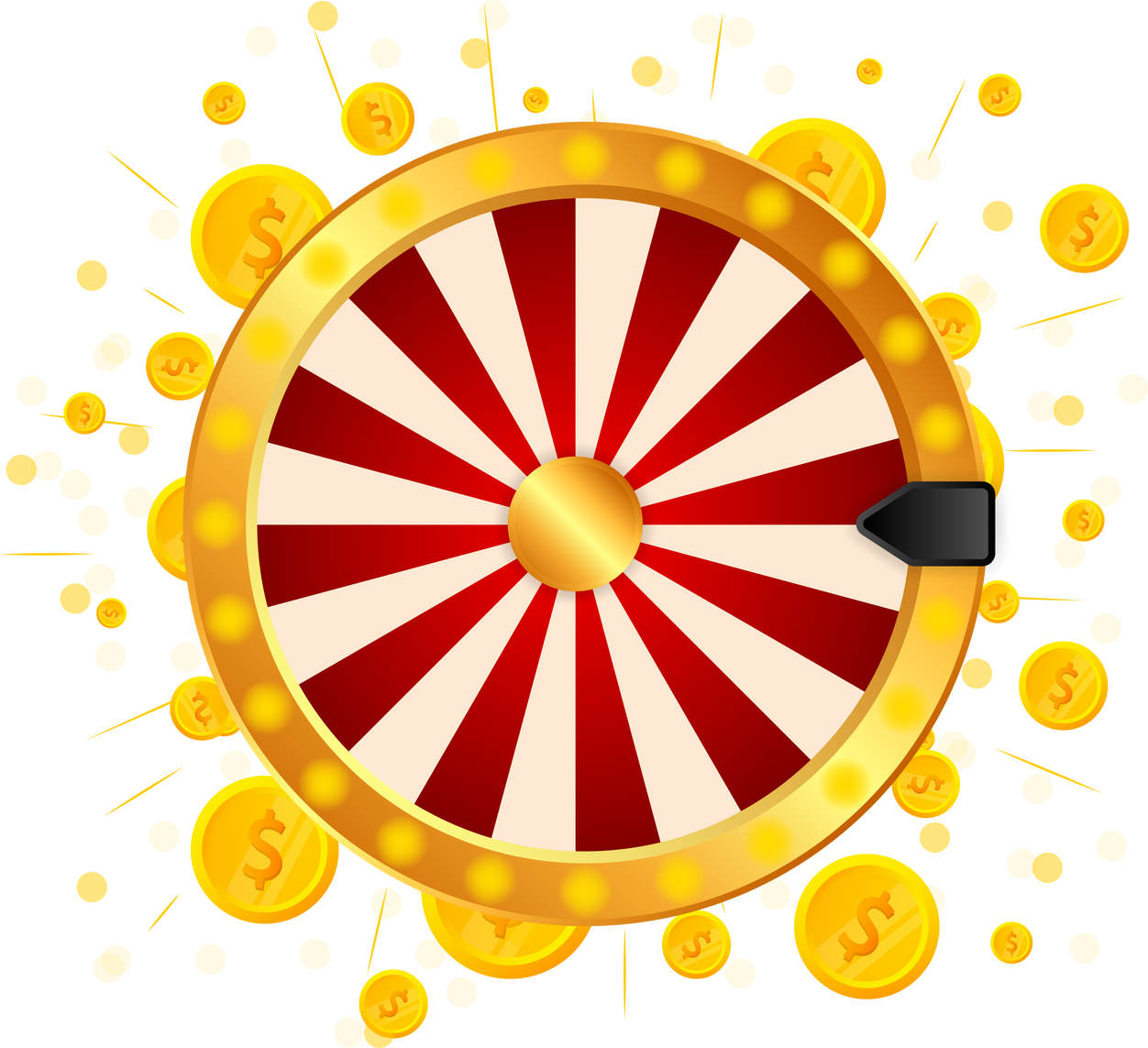 Fortune wheel in modern style. 3d style. Modern 3d graphic